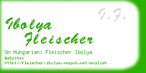 ibolya fleischer business card